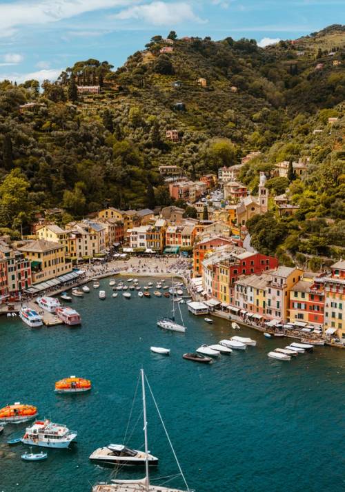 boats in portofino