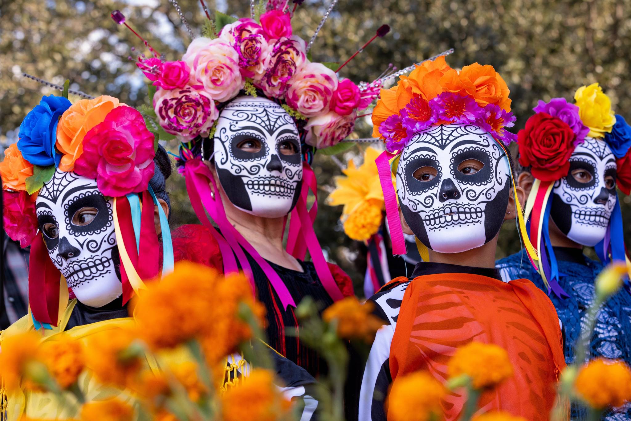 maschere teschi dia de los muertos