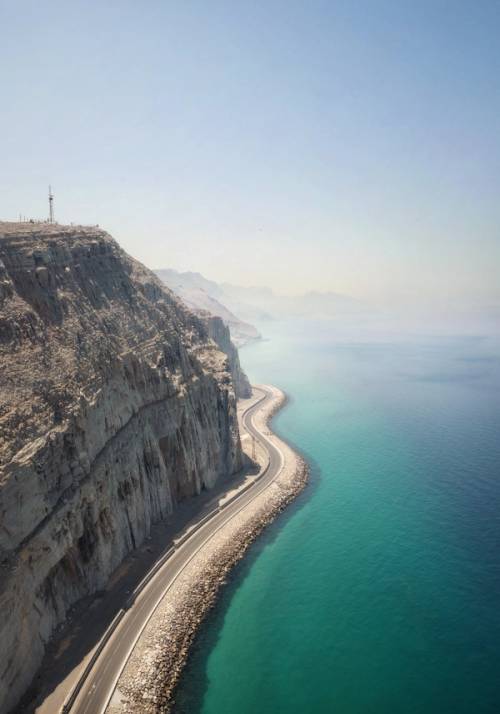 vista panoramica dall alto di musandam