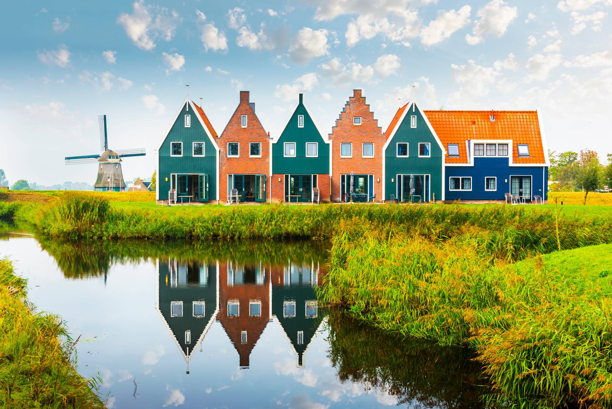 tre casette colorate a volendam