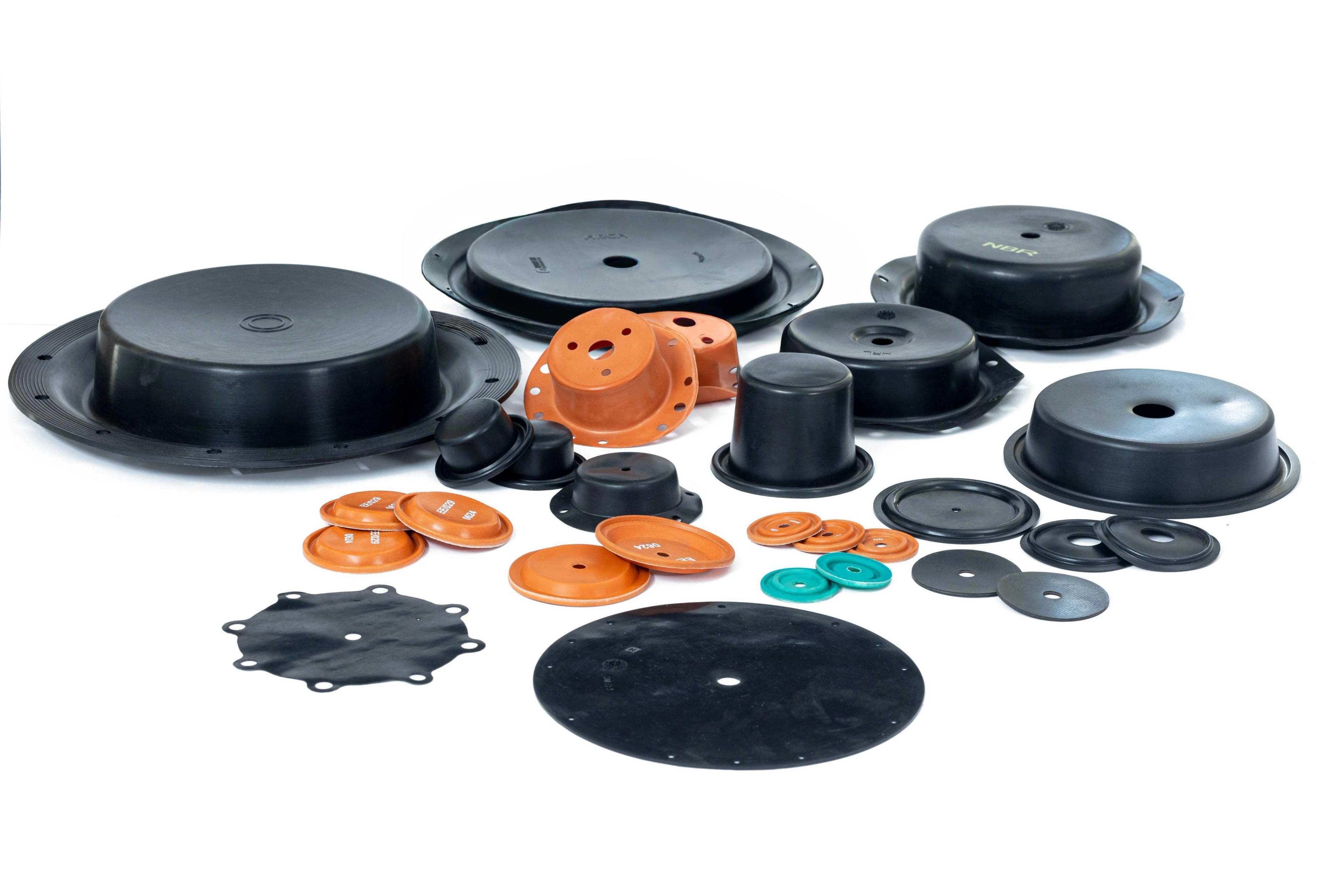 Black EPDM actuator diaphragms and plugs
