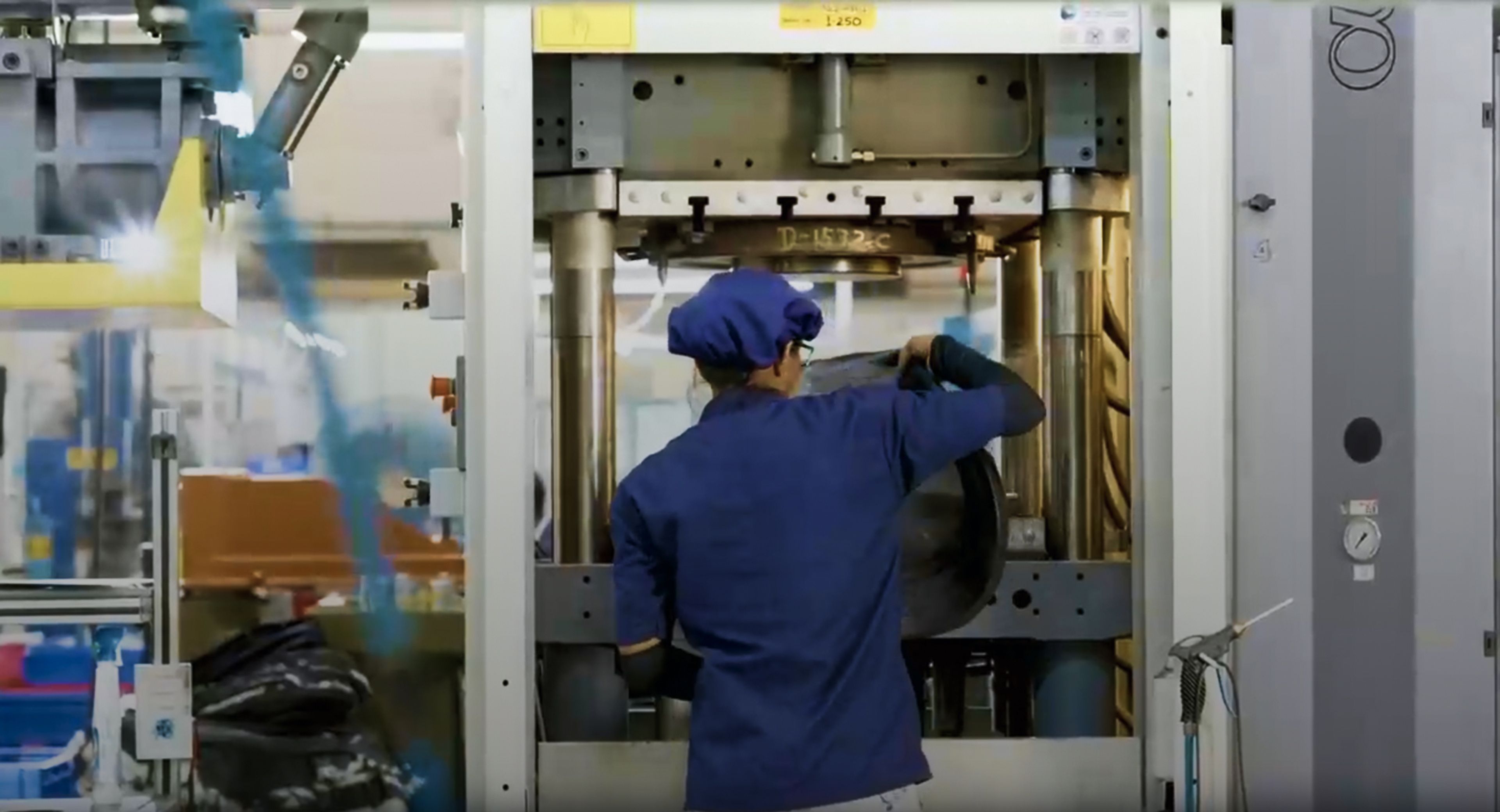 Precision rubber components being molded at Harkesh Rubber's facility