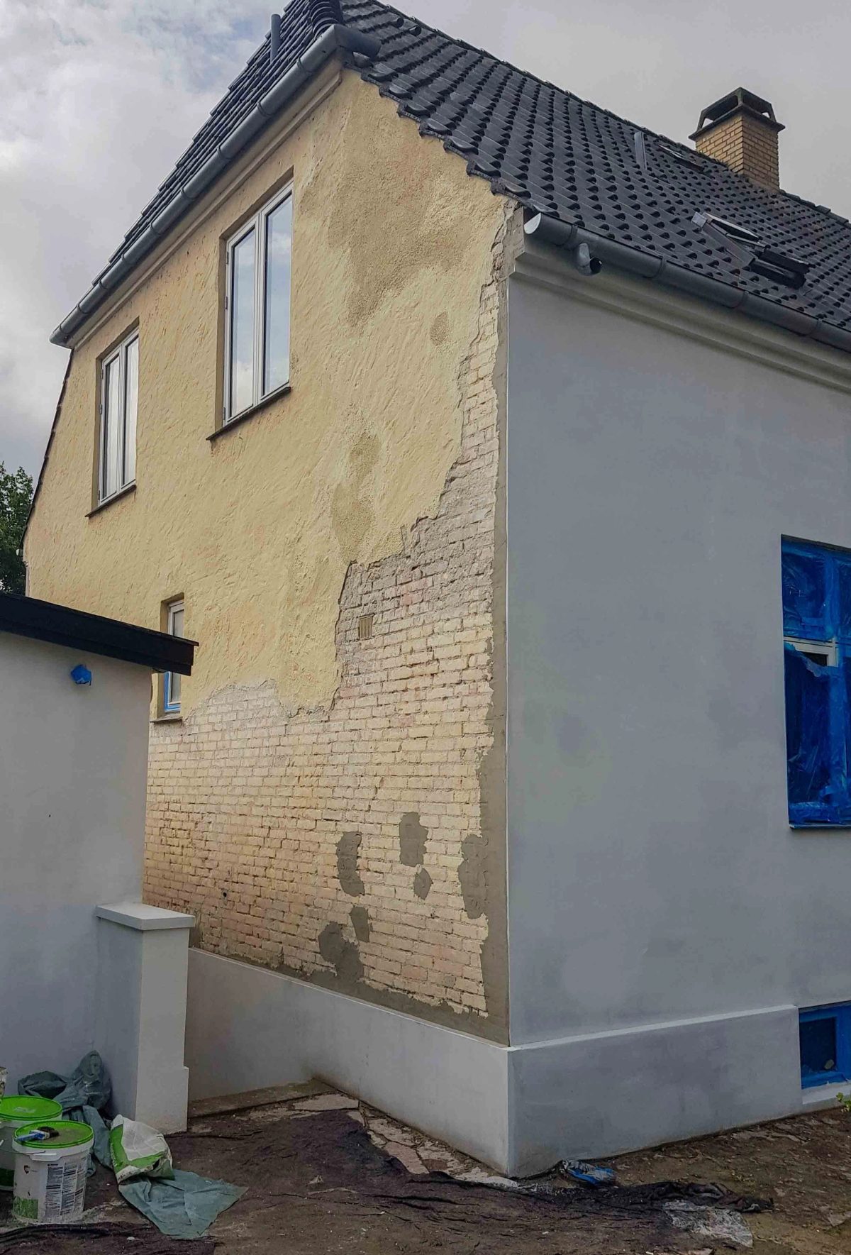 Facaderenovering af nedslidt villa, Frederiksberg. Før arbejdet.