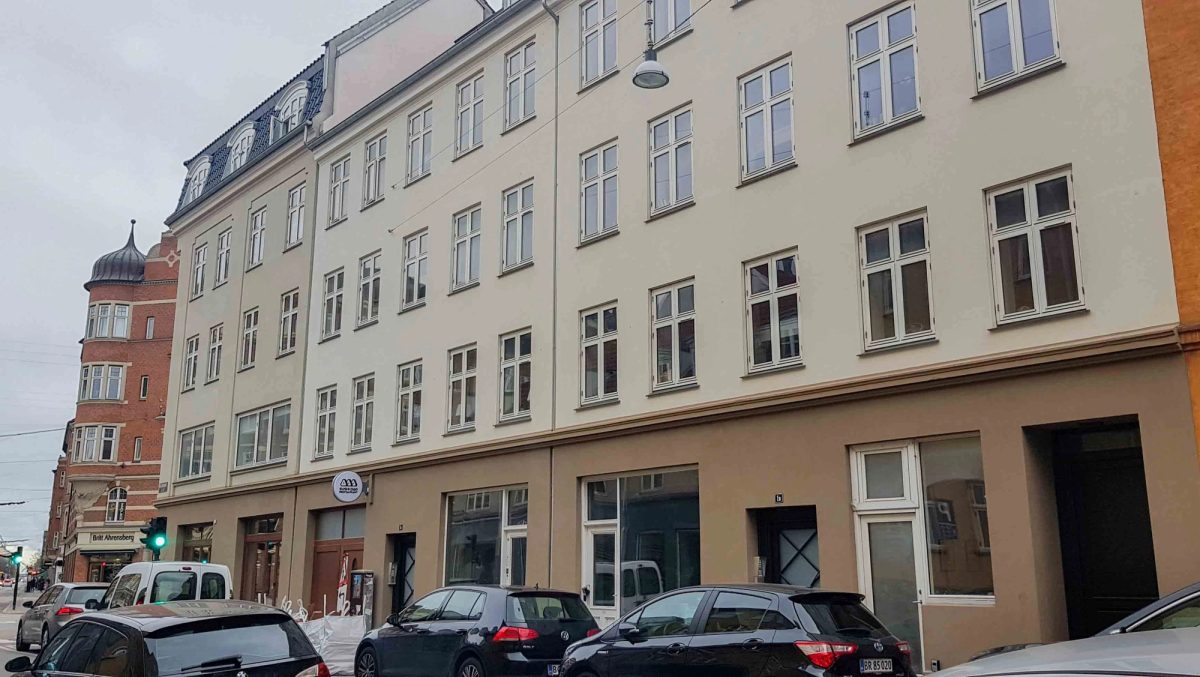 Facademaling af etageejendom, København. Efter arbejdet.