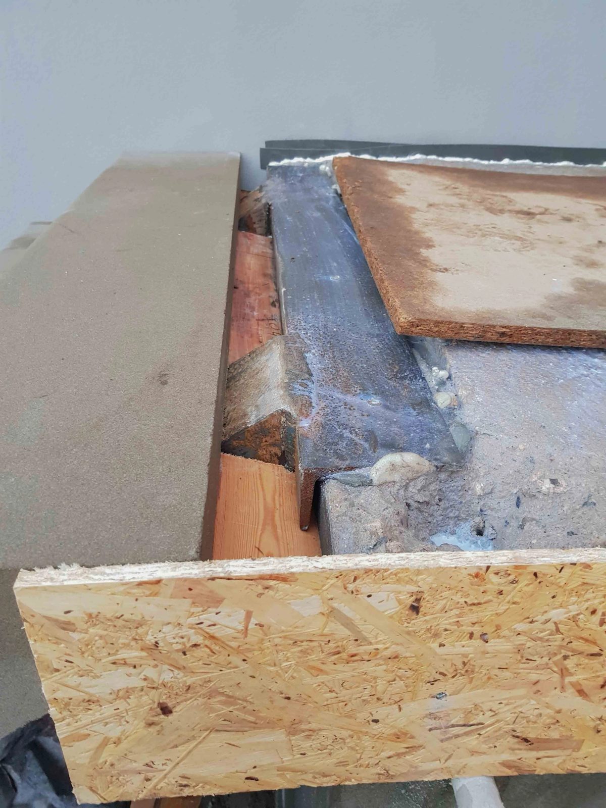Tilbygning med ny trappe, Rødovre. Under arbejdet.
