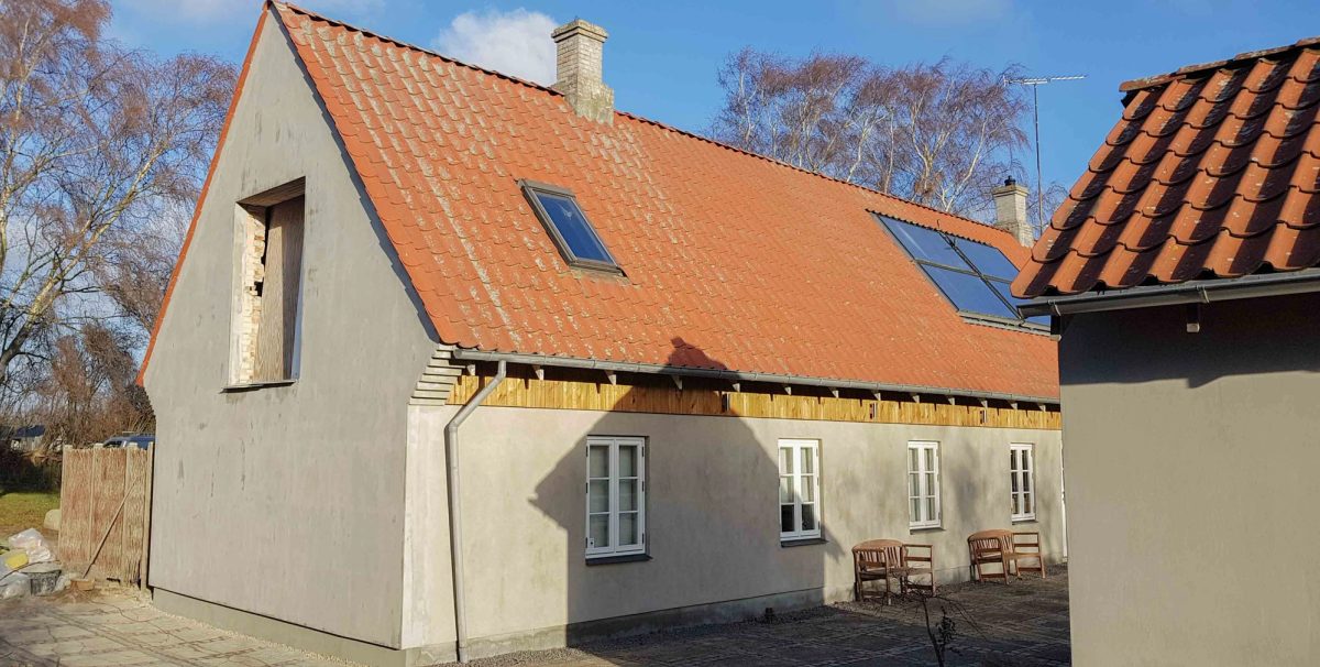 Efterisolering af hus, Jægerspris. Efter arbejdet.