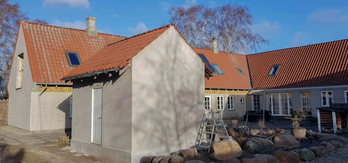 Efterisolering af hus, Jægerspris. Efter arbejdet.