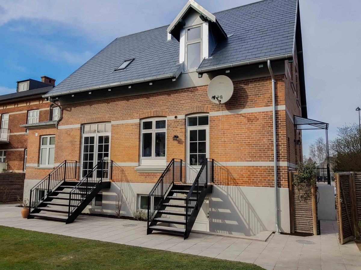 Facade- og tagrenovering, Hellerup. Efter arbejdet.