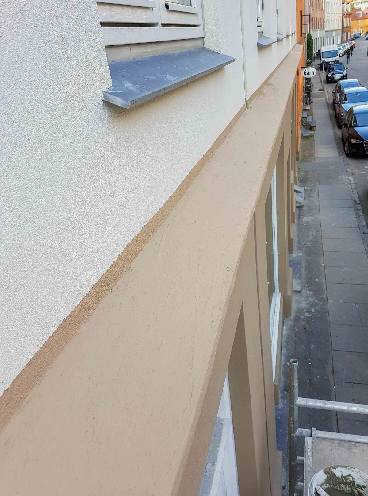 Facademaling af etageejendom, København. Efter arbejdet.