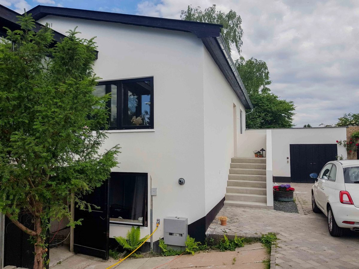 Facaderenovering af privat villa, Gentofte. Efter arbejdet.