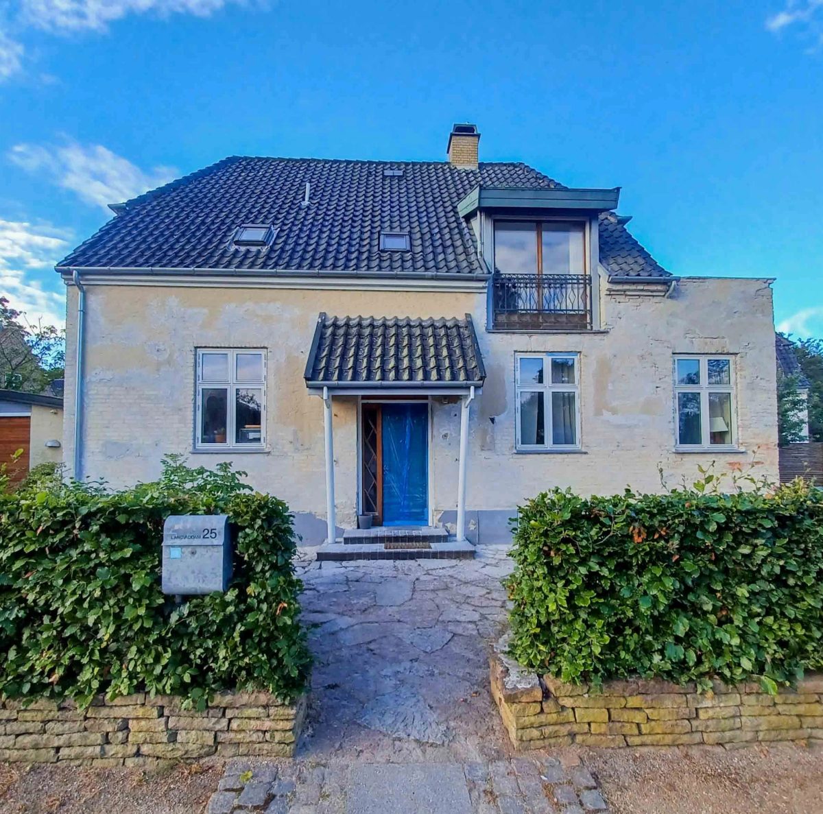 Facaderenovering af nedslidt villa, Frederiksberg. Før arbejdet.