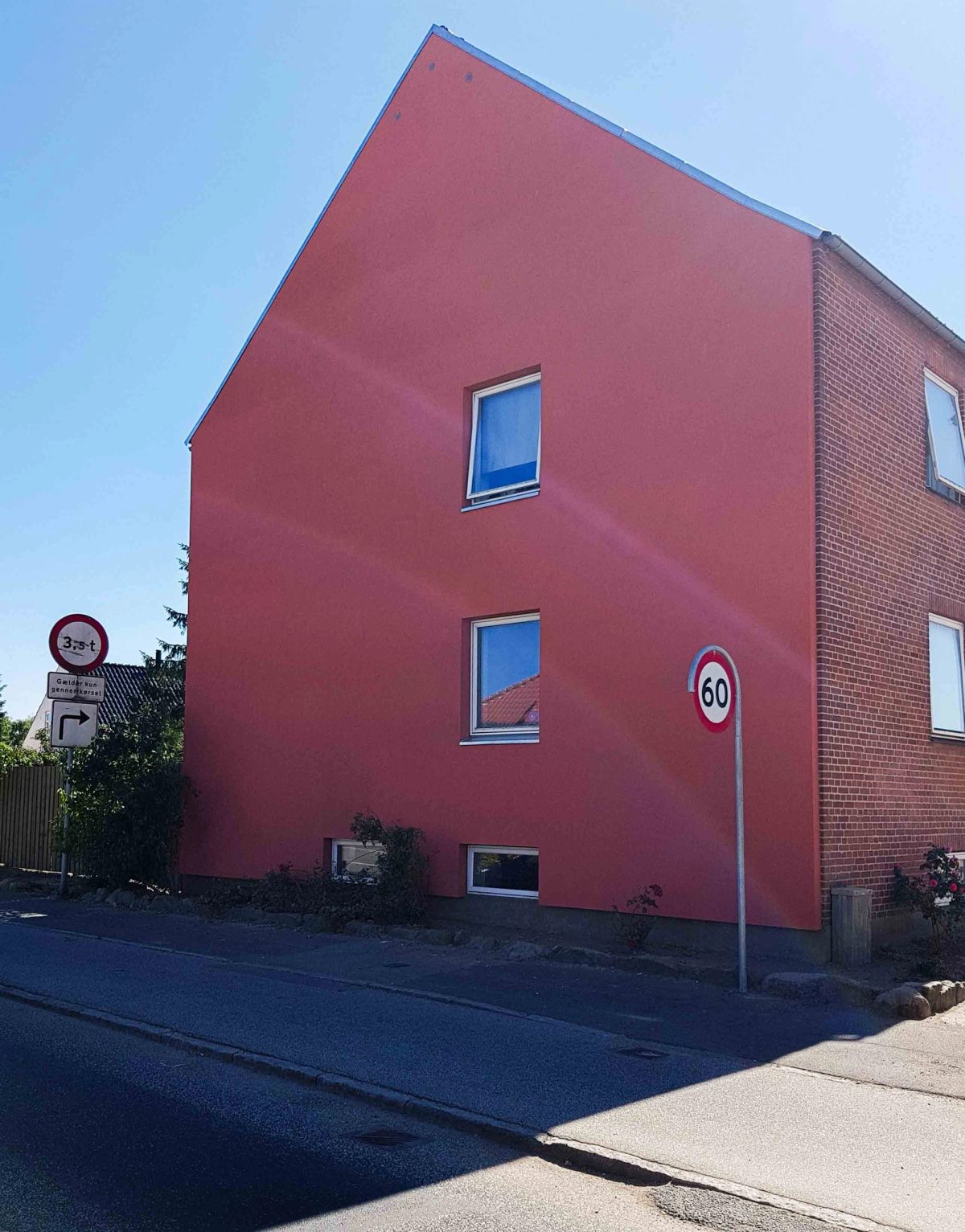 Facadeisolering af gavl, Næstved. Facaden. Efter arbejdet.