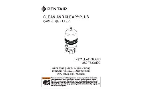 Clean & Clear Plus Cartridge Filter - Install Guide