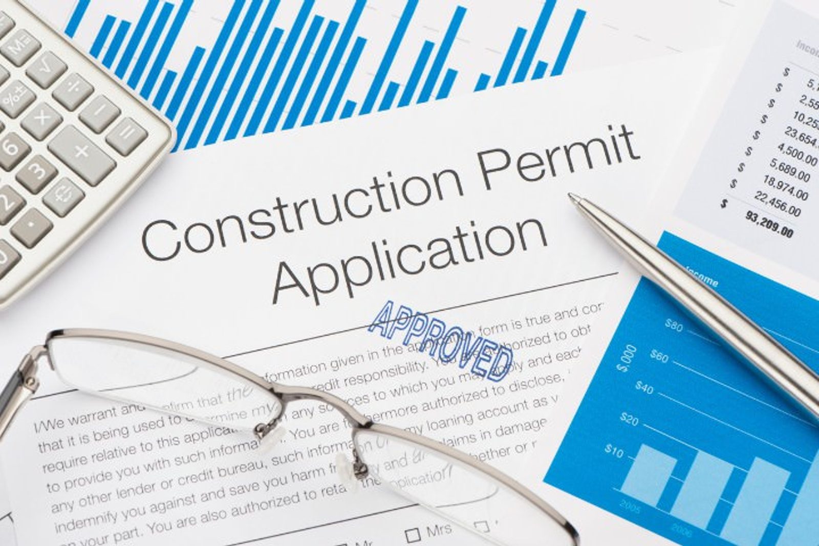 Approved construction permit application for an outdoor living project in Houston