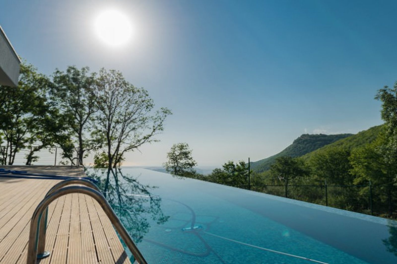 Infinity pool with breathtaking views, creating an endless water horizon effect