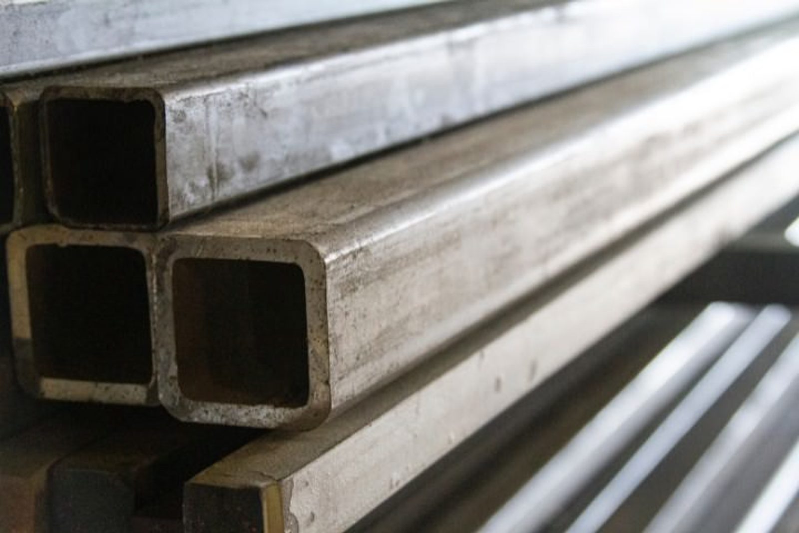 Steel beams used for modern covered patio construction in Houston