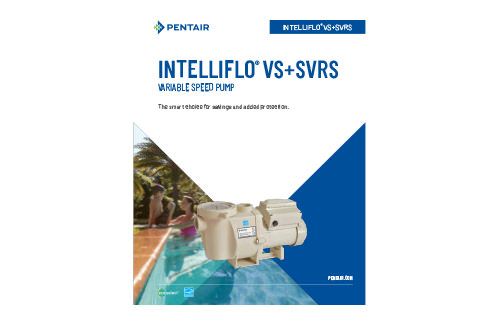 IntelliFlo VS+SVRS Variable Speed Pump - Brochure