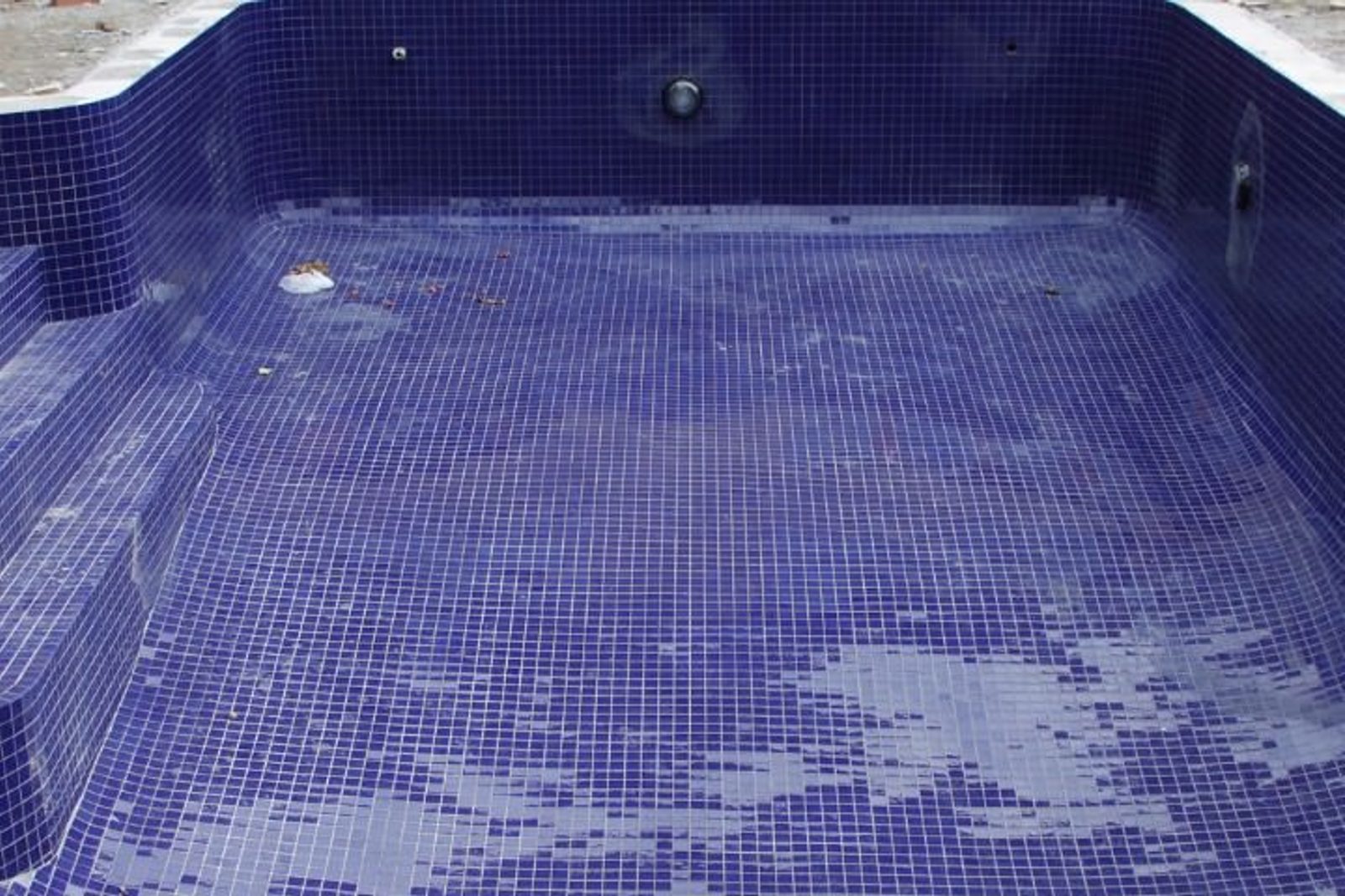Completed custom pool in Houston ready for inspection before start-up and water fill