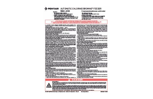 Automatic Chlorine/Bromine Feeder Model #320 - Installation Guide