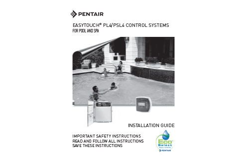 EasyTouch PL4/PSL4 Control Systems - Installation Guide