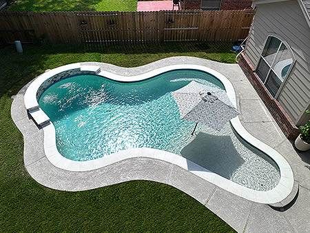 Custom shaped residential pool