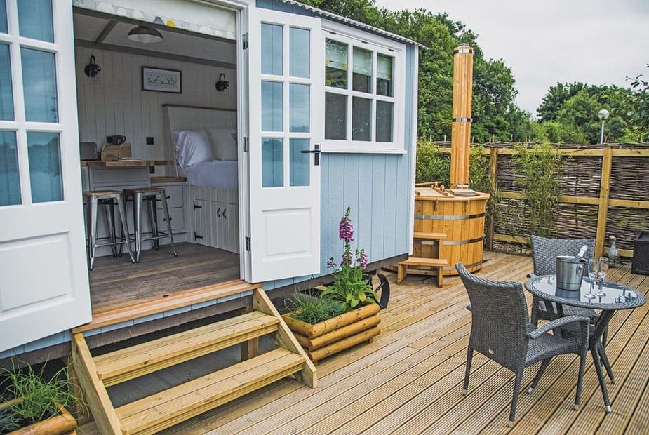 Glamping in Yorkshire with Hot Tubs: Shepherds Huts & Pods