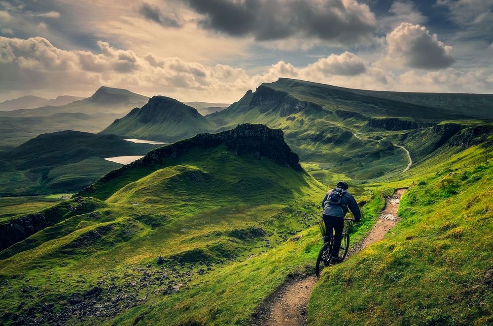 Cycling on Scottish hills