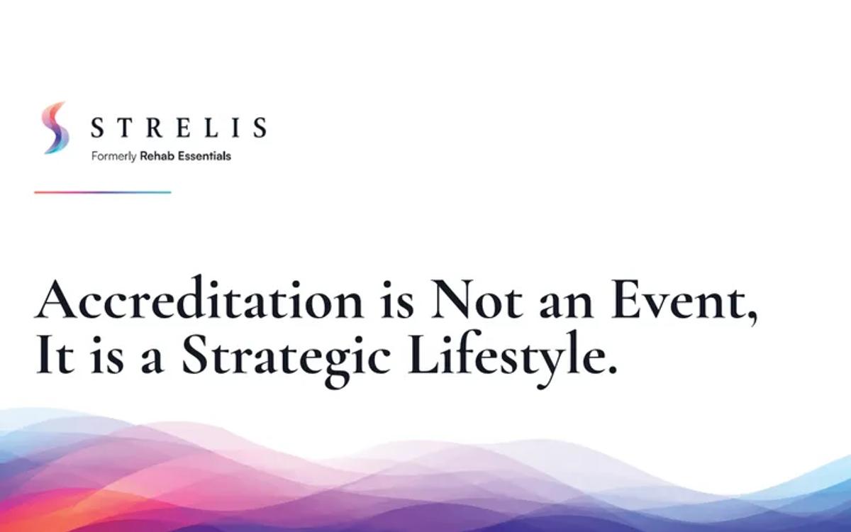 Guide title card: Accreditation is not an event.