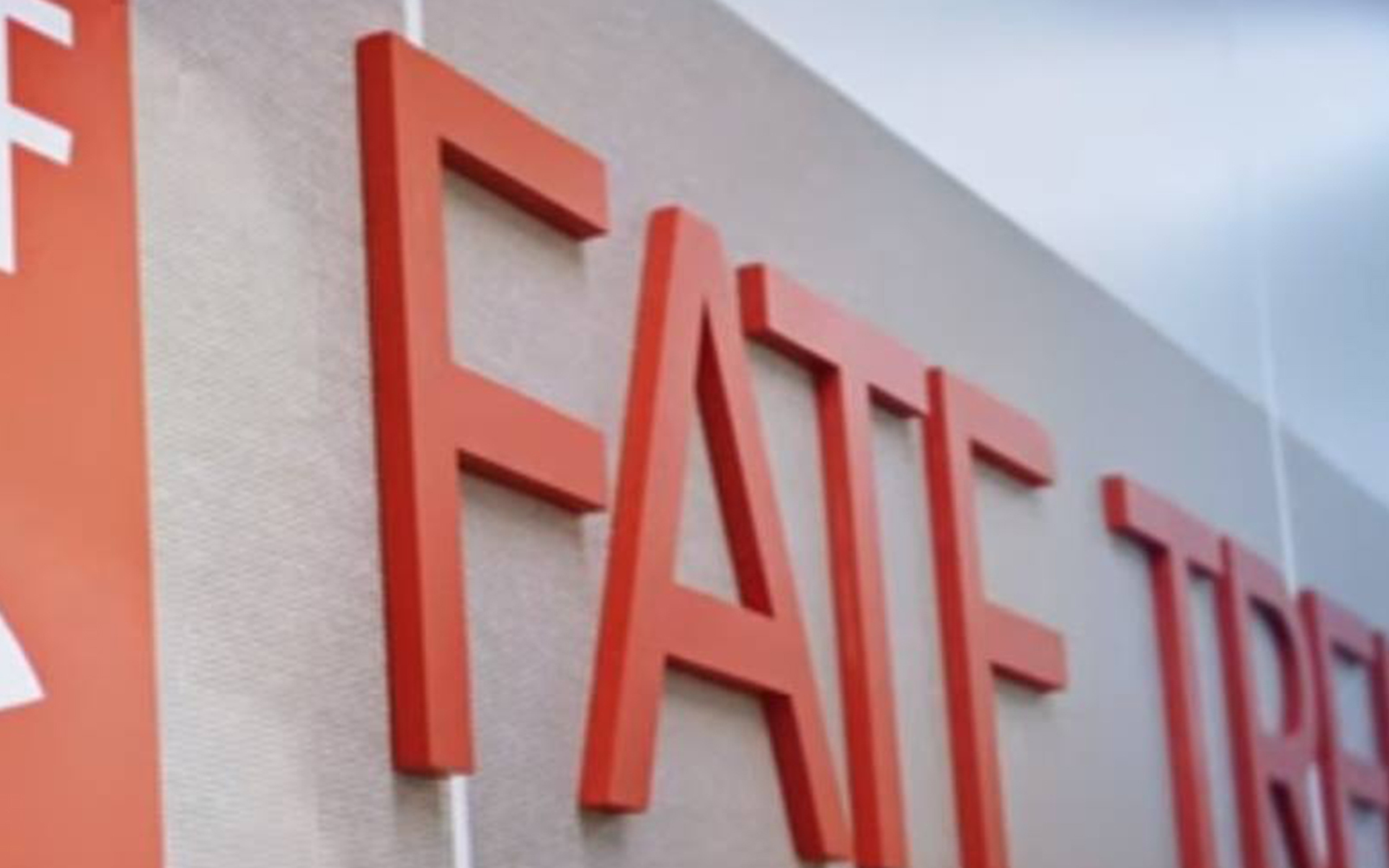 Picture of a sign that says FATF on a building