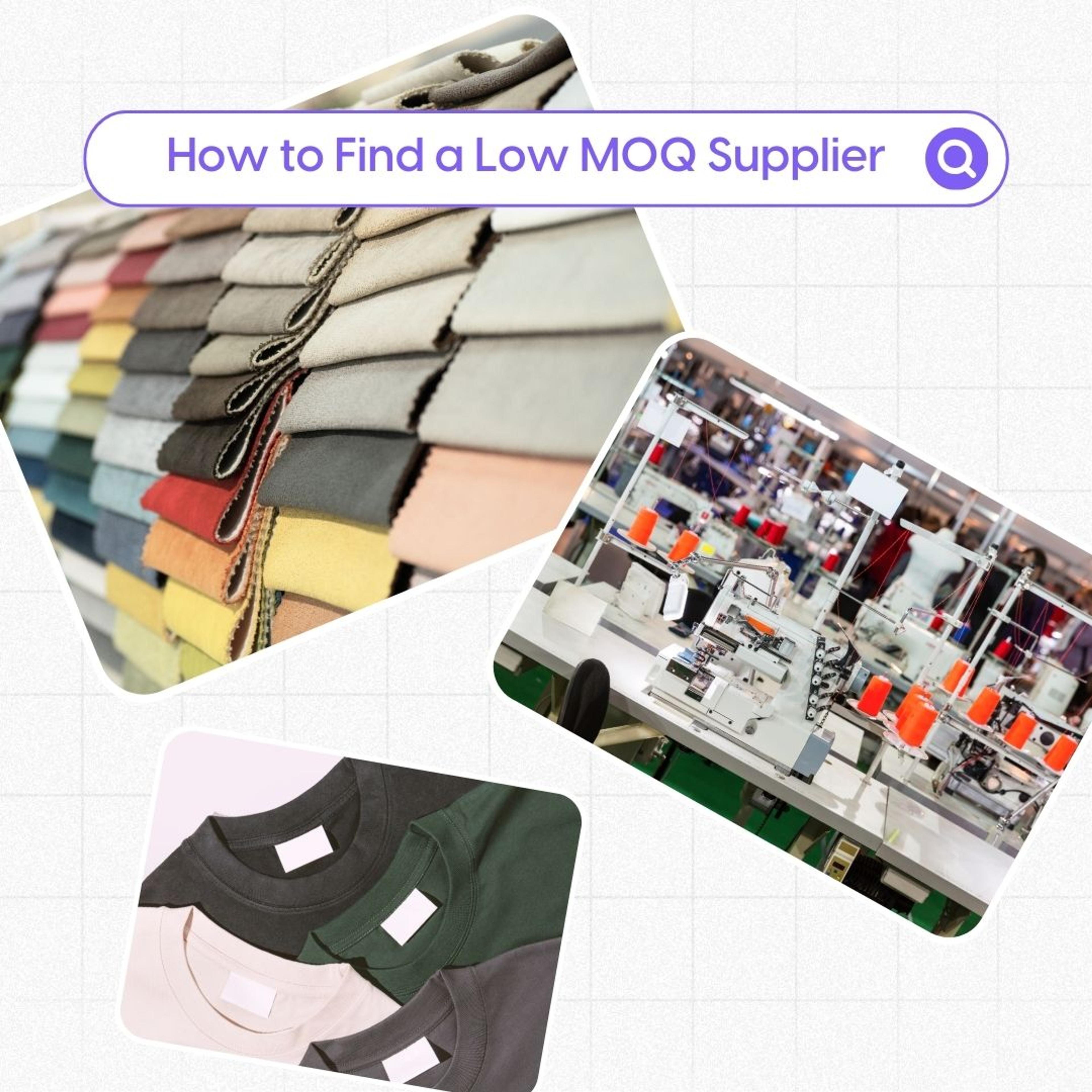 Low MOQ fabric swatches, basic t shirts and garment factory sewing facility. 