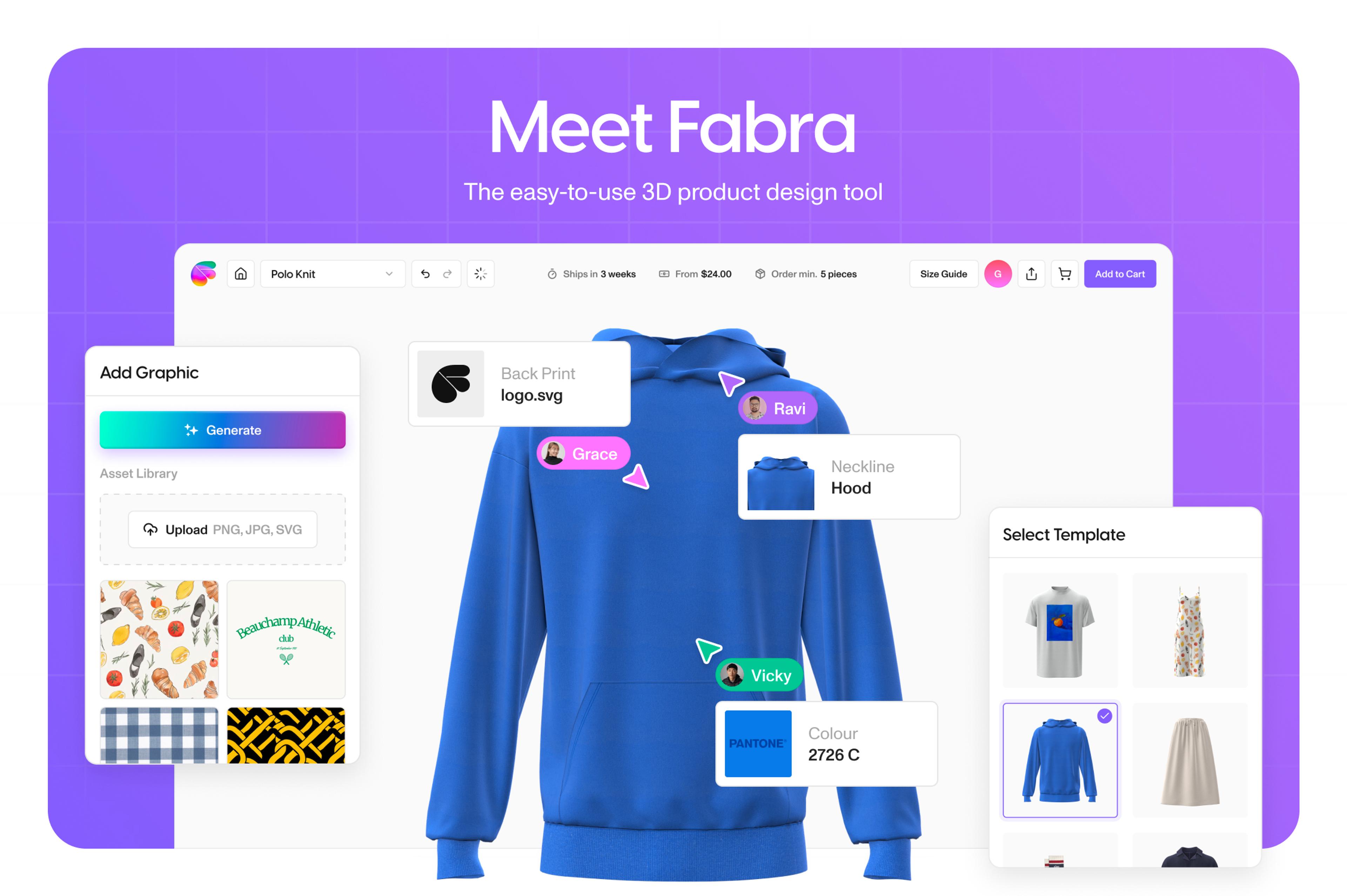 Meet Fabra. The easy-to-use 3D product design tool