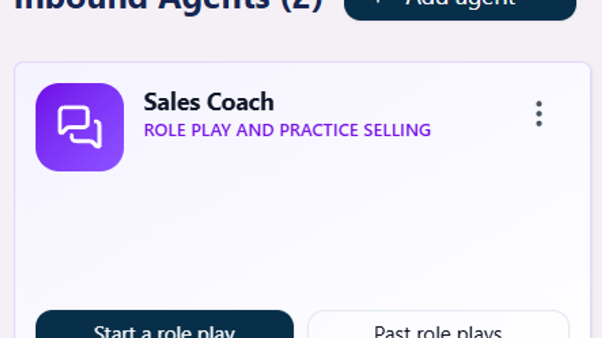 You can configure multiple roleplays from the Home screen