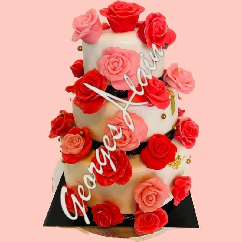 Floral birthday cake