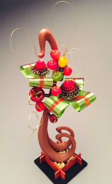 Schaustück aus Zucker und Schokolade