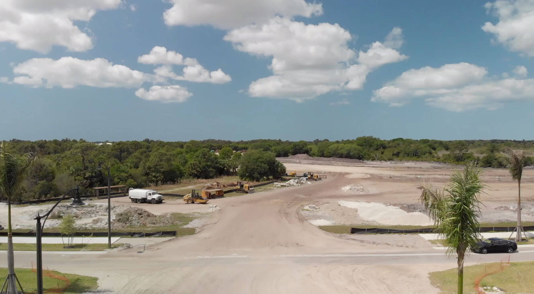 Land clearing and site work at Sam Rodgers community