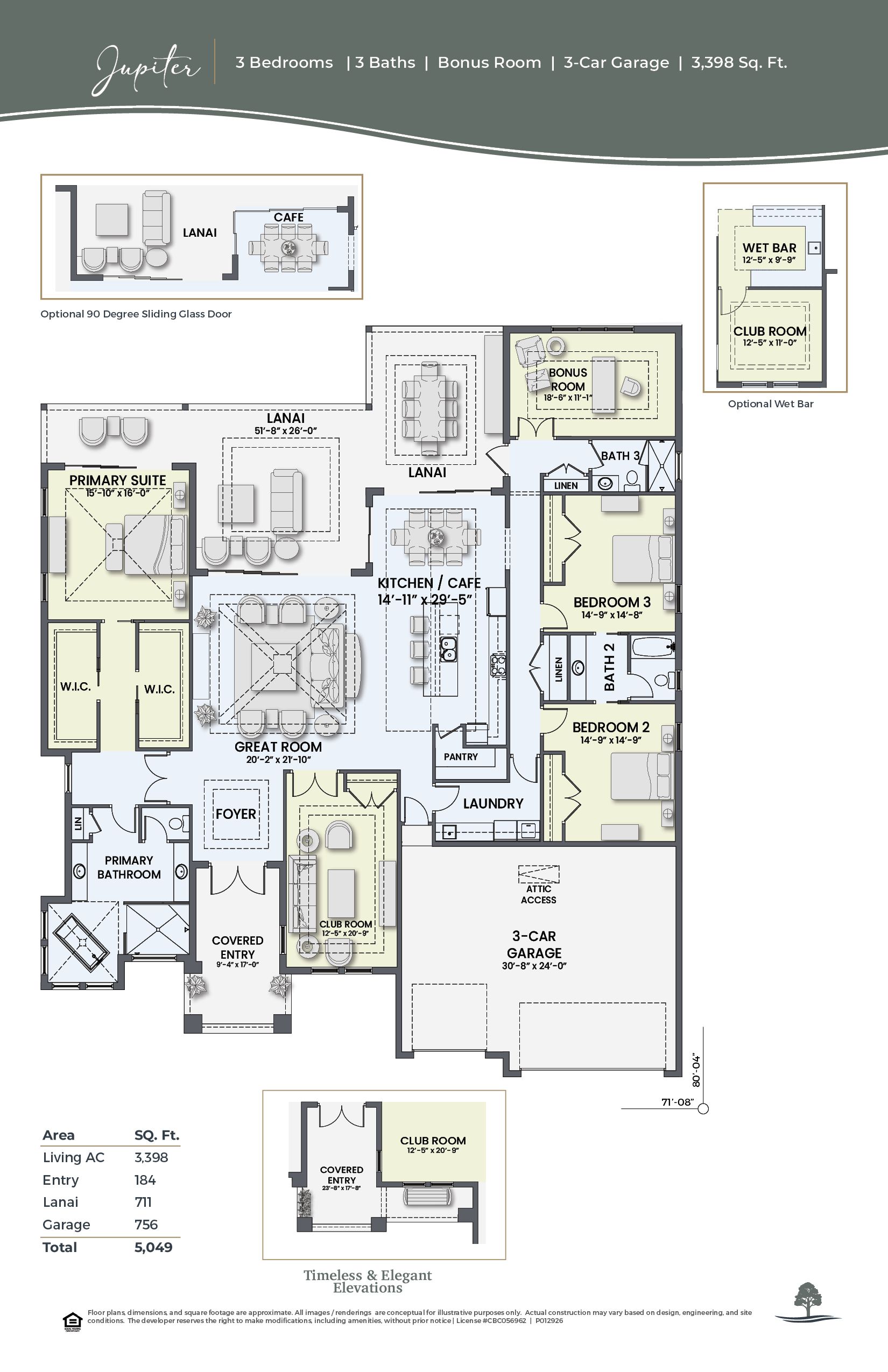 The Jupiter floor plan drawing