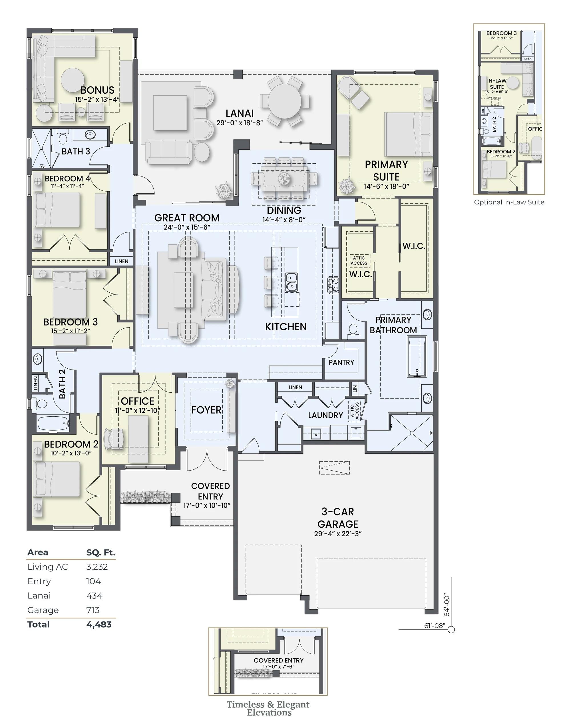 The Sunrise floor plan drawing