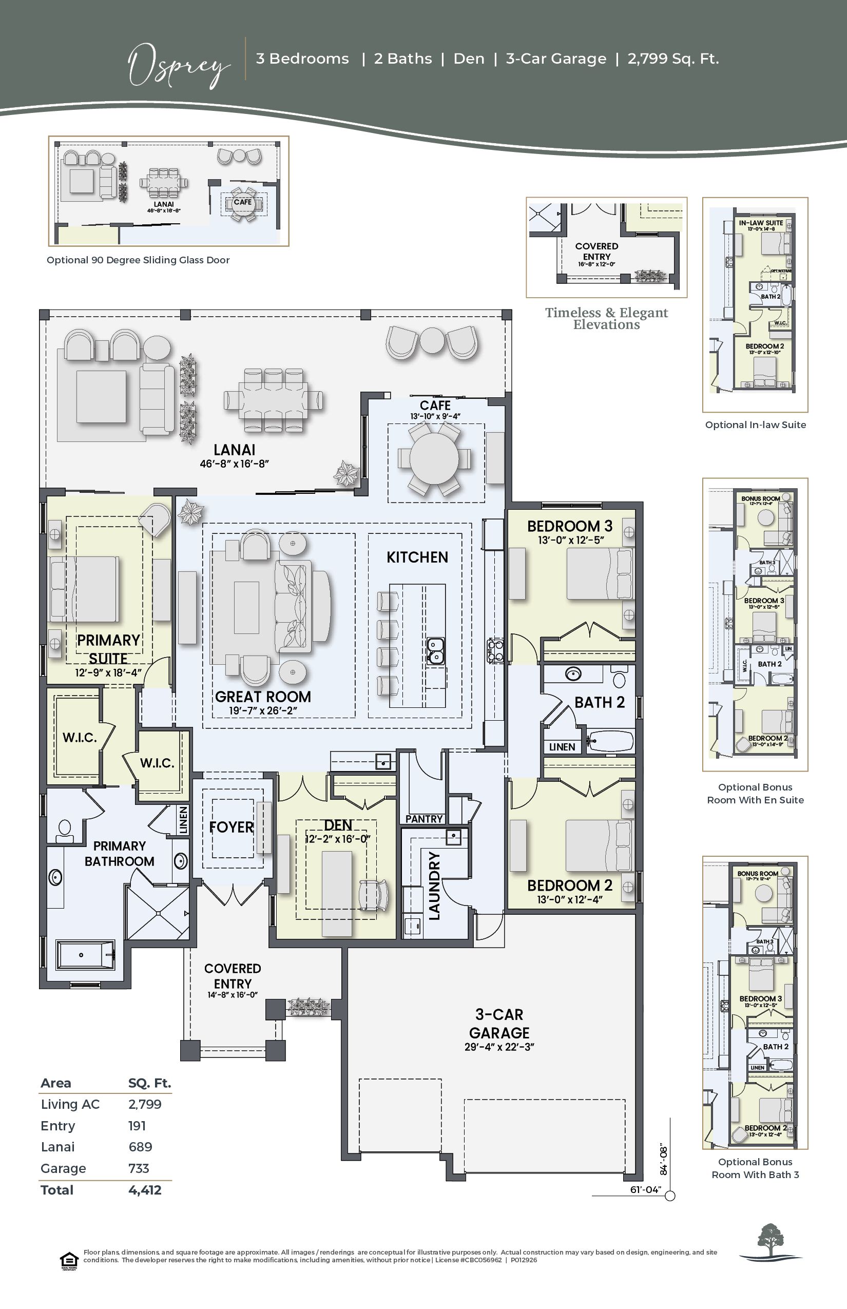 The Osprey floor plan drawing