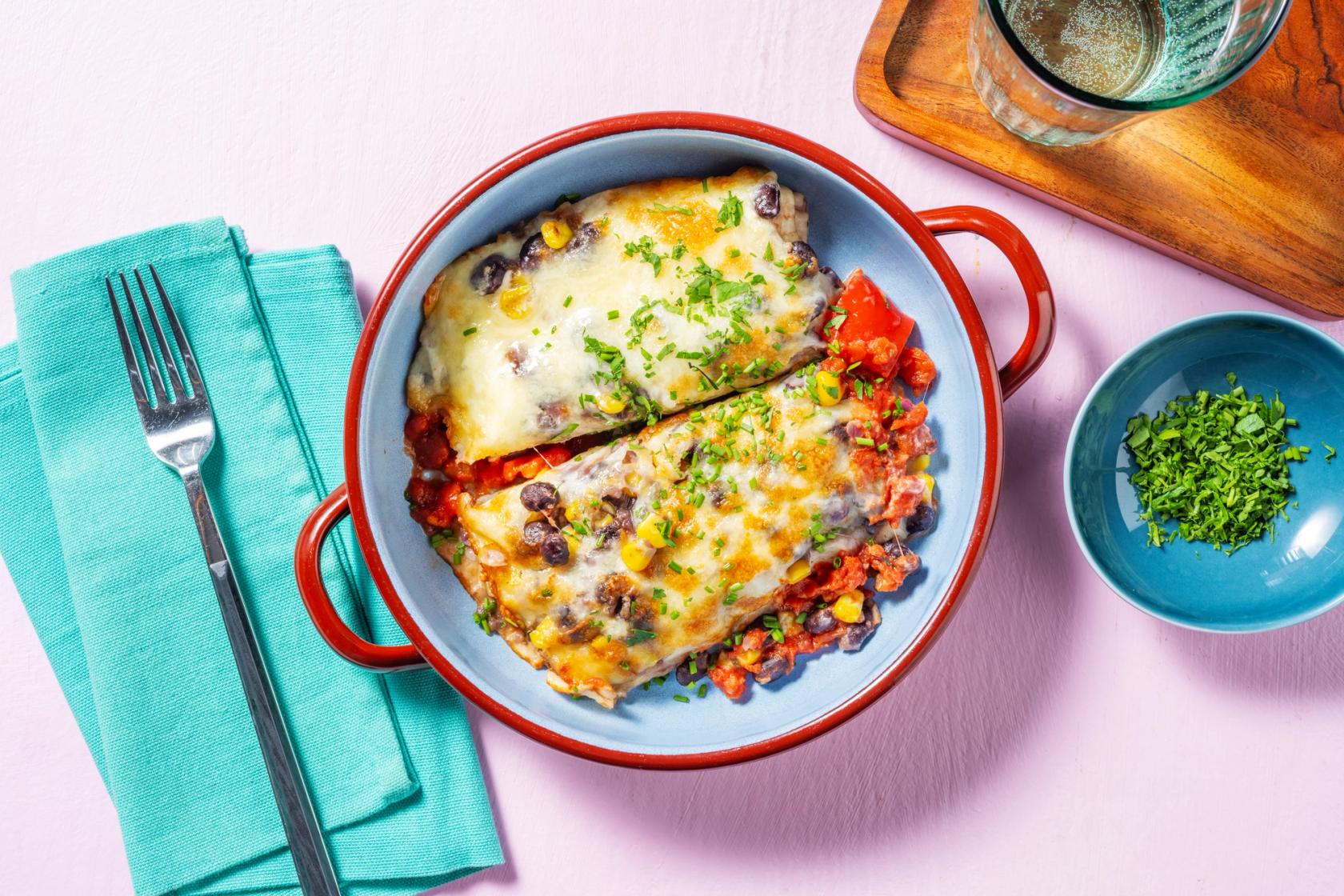 Veggie Enchilada Lasagne