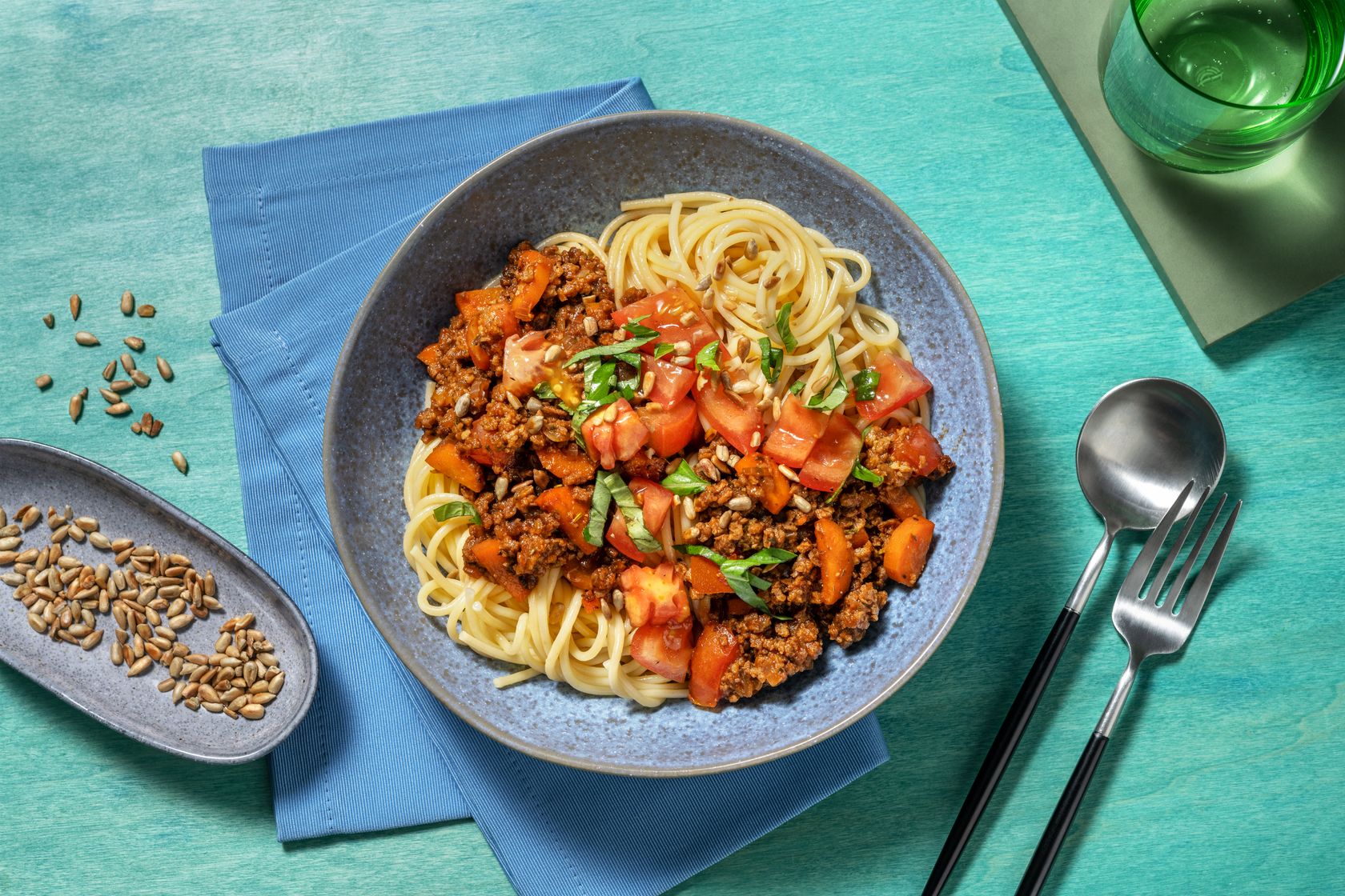 Vegane Spaghetti Bolognese mit Tofuhack