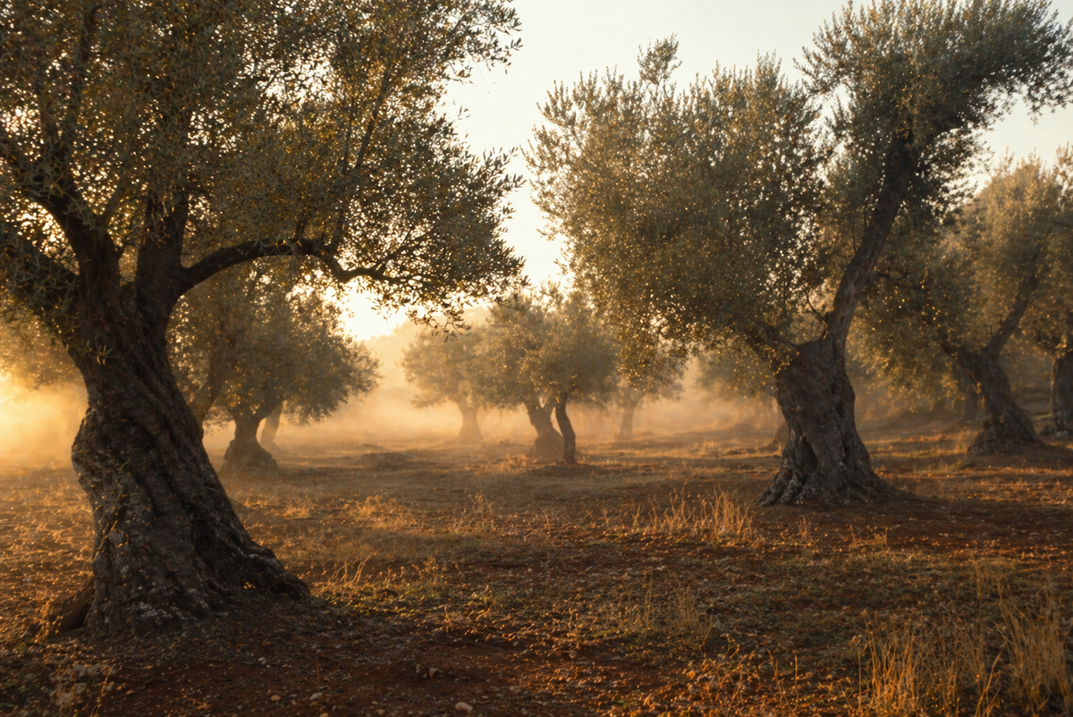 olive grove dawn