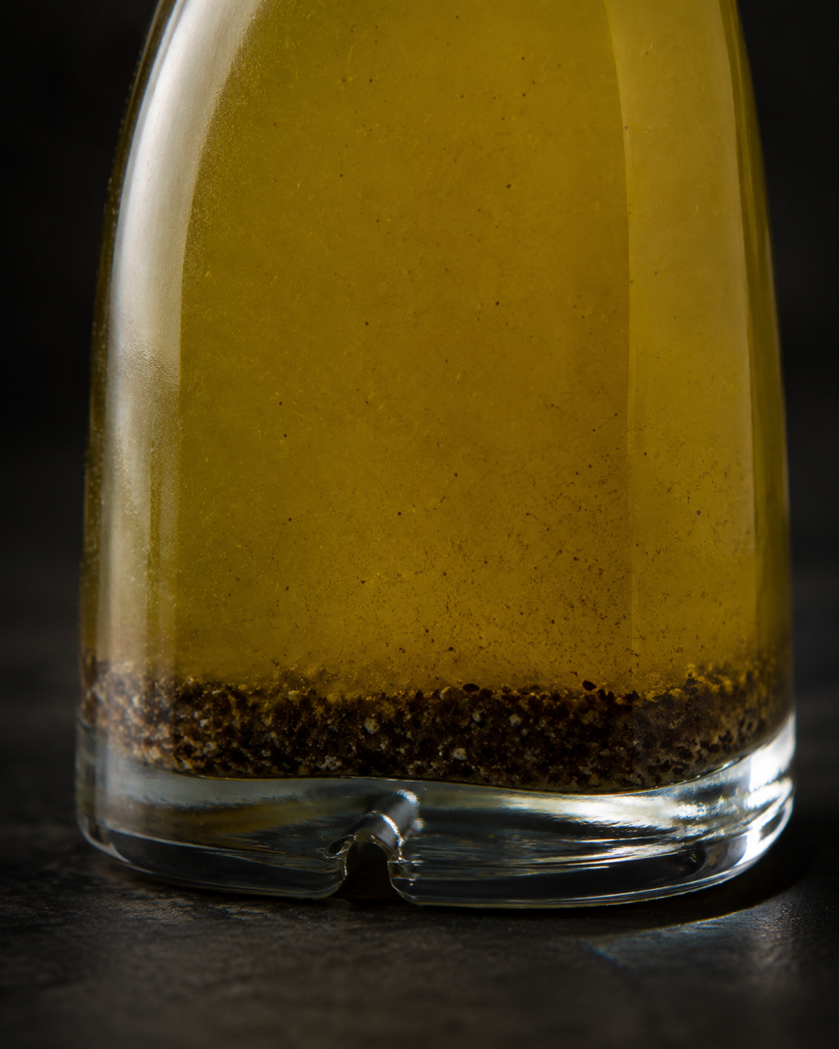 unfiltered olive oil close up sediment