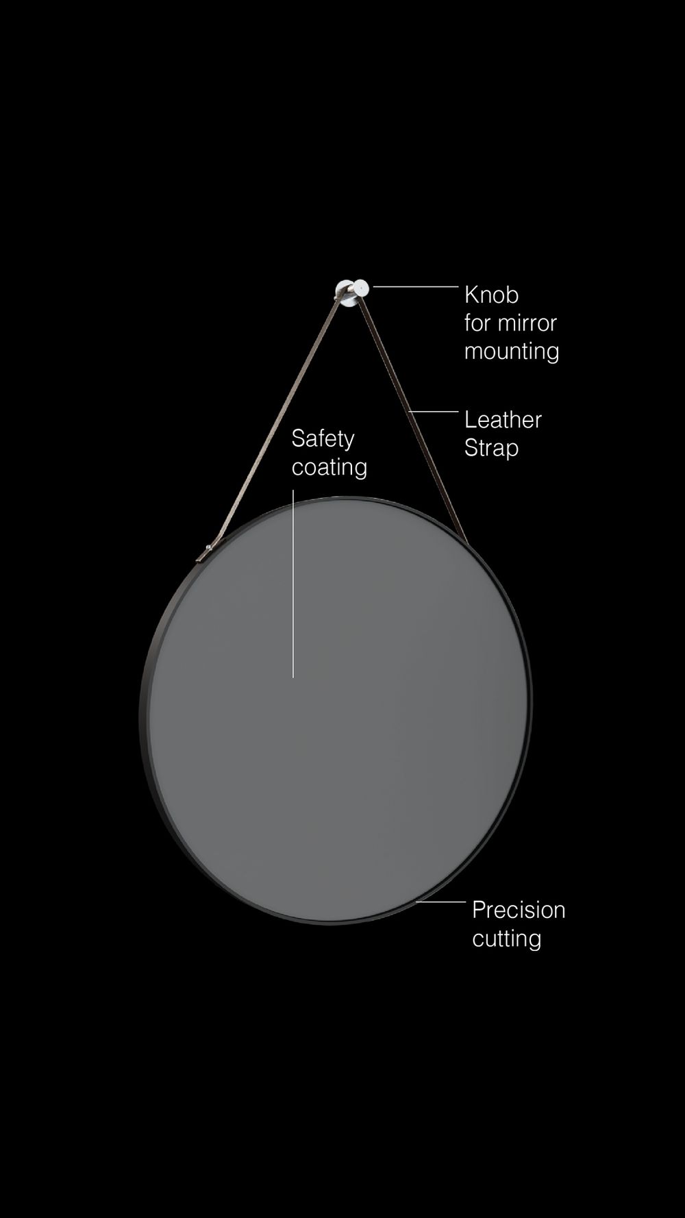 Framed Mirror — Round — undefined