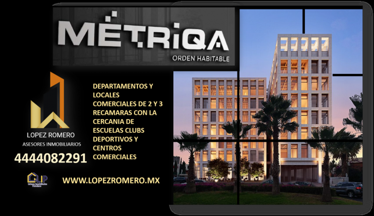 Fotografía de DEPARTAMENTOS EN VENTA EN TORRE METRIQA DE 2 Y 3 RECAMARAS A UNOS PASOS DE LA LOMA CENTRO DEPORTIVO