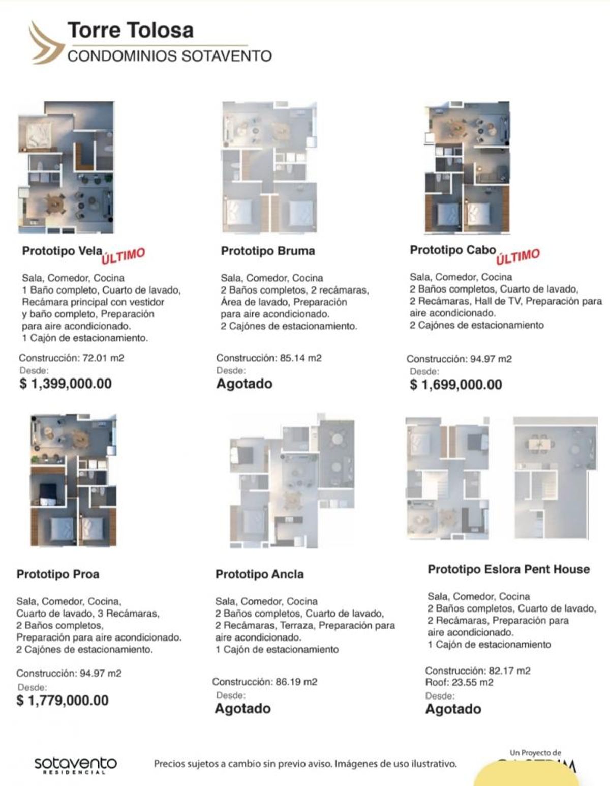 Fotografía de DEPARTAMENTOS EN VENTA EN TORRE TOLOSA  EN RESIDENCIAL SOTAVENTO
