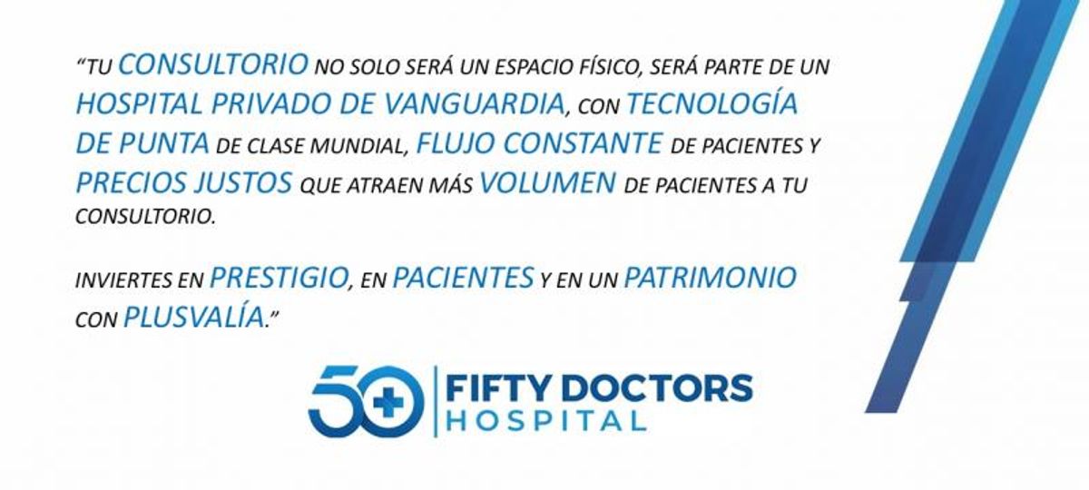 Fotografía de VENTA DE CONSULTORIOS, LOCALES Y ACCIONES 50 DOCTORS NUEVO HOSPITAL EN SAN LUIS POTOSI