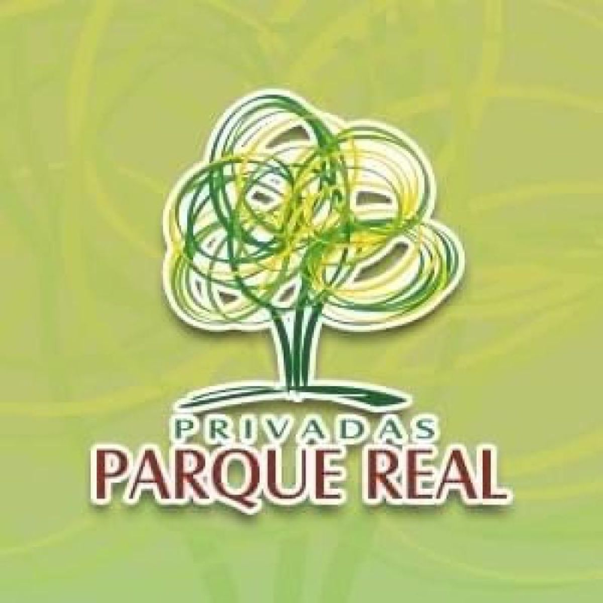 Logotipo de Privadas Parque Real con árbol estilizado de líneas verdes sobre fondo claro