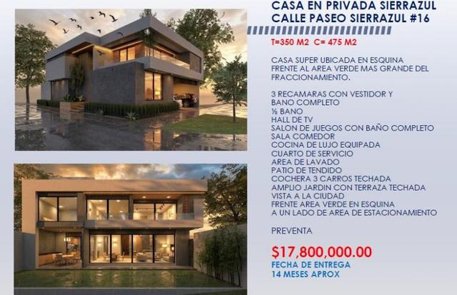Fotografía de EXCELENTE CASA EN PRIVADA SIERRA AZUL FRENTE AREA VERDE