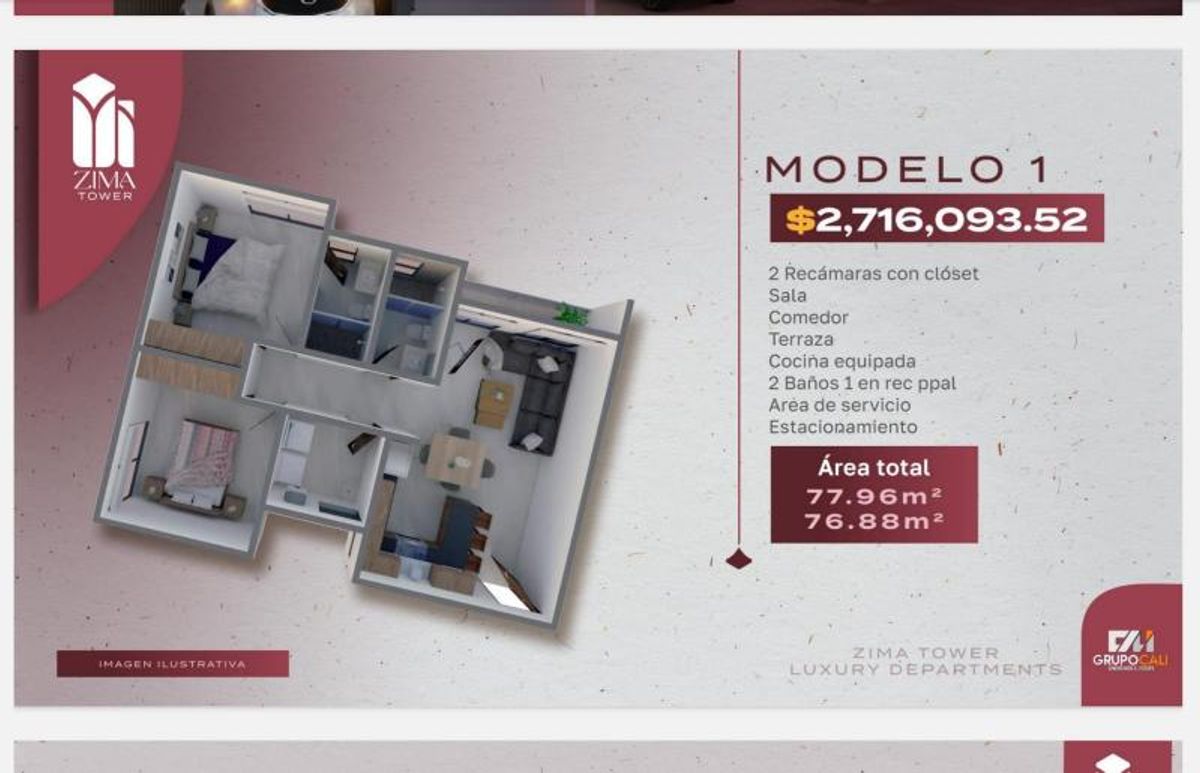 Fotografía de DEPARTAMENTOS EN VENTA TORRE ZIMA