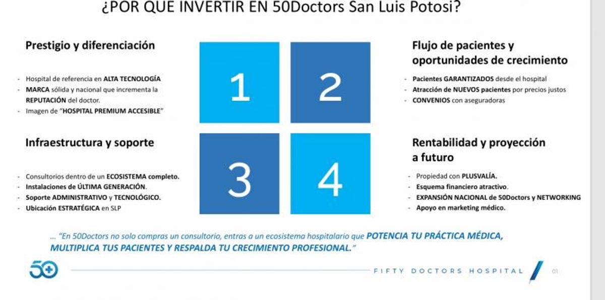 Fotografía de VENTA DE CONSULTORIOS, LOCALES Y ACCIONES 50 DOCTORS NUEVO HOSPITAL EN SAN LUIS POTOSI